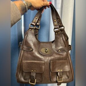 MULBERRY VINTAGR DATK Brown Leather Bag